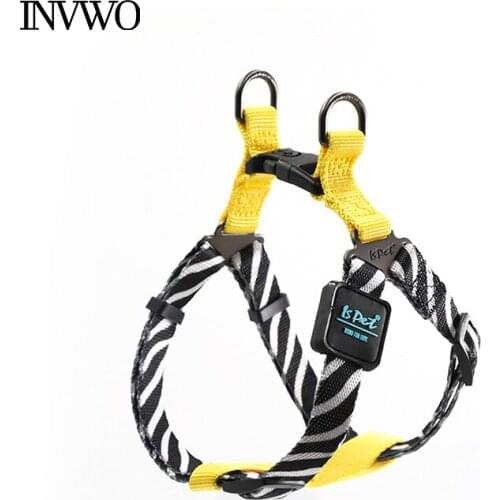 INVWO Pet Printing Harness Easy Walk Easy Adjustment Small Medium Large Dog and Cat Lightweight Convenient to Travel Vacation