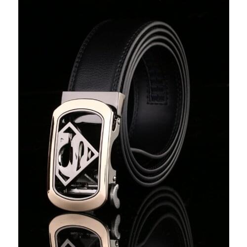 Hot Fashion Classical Design Mens Belt Genuine Leather Strap Luxury Brand Automatic Buckle Cow Skin Belt for Men