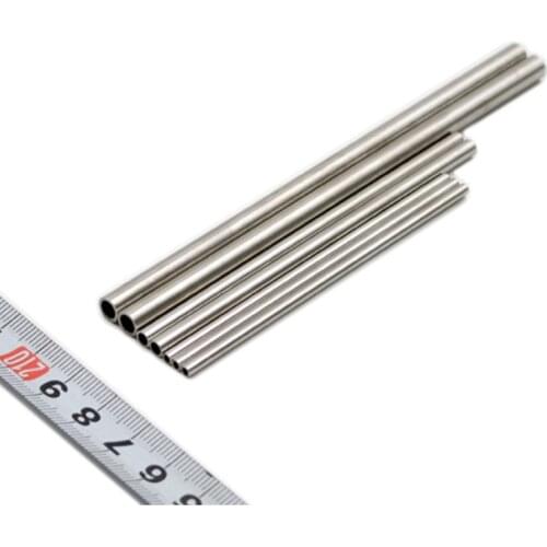 Silver Round 304 Stainless Steel Capillary Tube Pipe OD 8mm ID 7mm 6mm 5mm 4mm Length 250mm Hollow Circular Tube