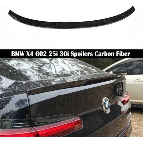 Rear Wing Spoiler For BMW X4 G02 25i 30i 2018 2019 2020 P Style Trunk Boot Wings Spoilers Carbon Fiber Fast by EMS