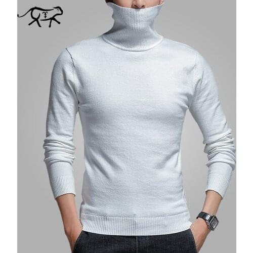 Brand New Casual Turtleneck Sweater Men Pullovers Warm Autumn Fashion Style Warm Sweater Homme Solid Slim Fit Knitwear Pull Coat