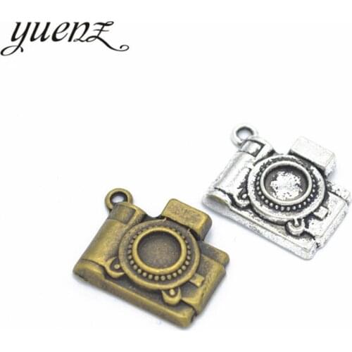 YuenZ 8pcs 2 colour Alloy Metal Antique Sliver camera Charm Jewelry Making DIY Handmade Craft 22*18mm J178
