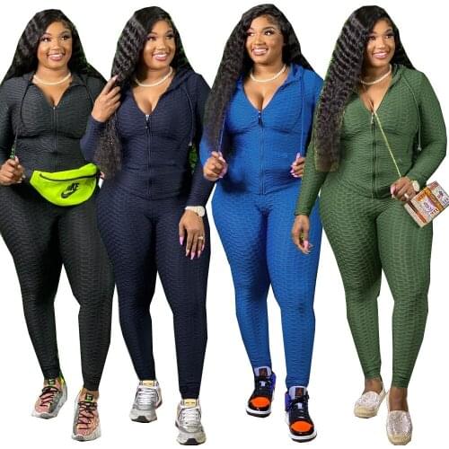 Plus Size Two Piece Jogger Sets Outfits Sweatpants And Hoodie Sweat Suit 2 Piece Sets Womens Clothing Fall 4XL 5XL Tracksuit
