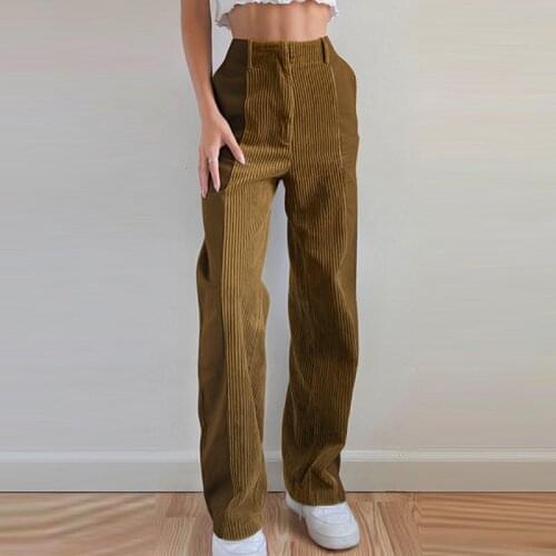 ZLDRESS Women's Corduroy Trousers