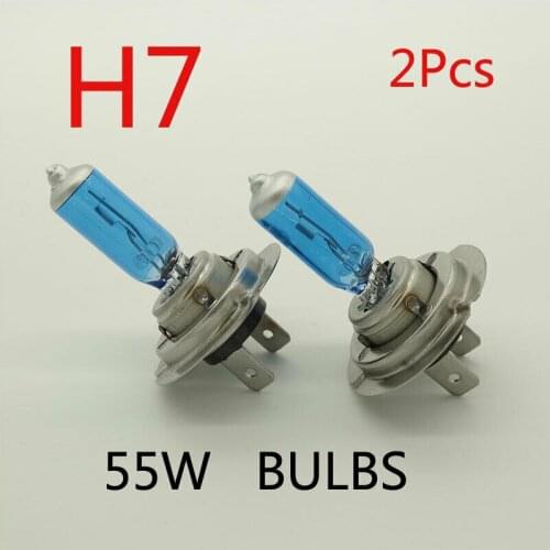 1Pair H7 55w 5000k Xenon super White Effect Look Headlight Lamps Light Bulbs