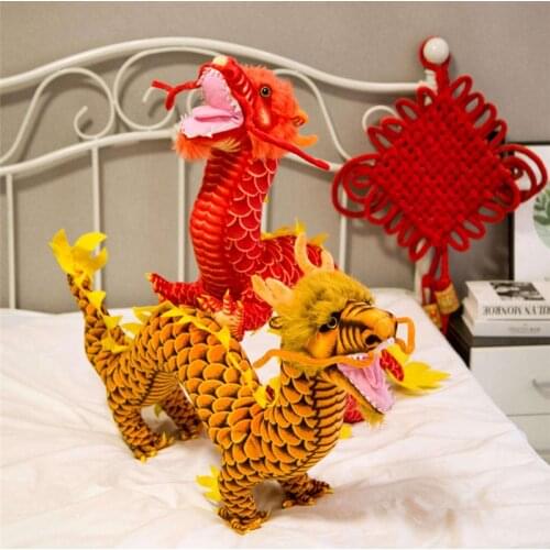 1pc 80cm Chinese dragon doll mascot toy plush toys cute stuffed animals soft china dragon doll birthday gift childrens toys