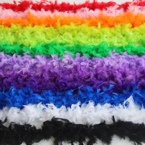 2yard Dyed Fluffy Turkey Feather Boa Marabou Feather For Carnival Costumes/party Boa Shawl Clothing Accessories Wholesale