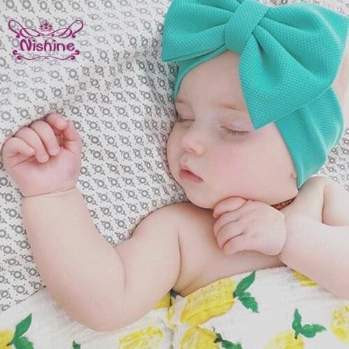 3pcs/lot Toddler Soft Comfortable Elastic Hairband Solid Color Handmade Knotted Infant Headband Bowknot Headwear Kid Accessories