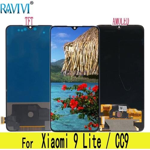 6.39" Mi9Lite AMOLED For Xiaomi CC9 LCD Display Touch Screen Digitizer Assembly Replacement For Xiaomi Mi 9 Lite