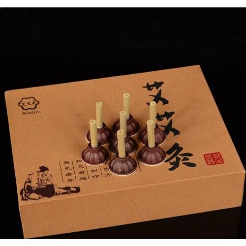 60pcs/Set self-stick Mini Moxa candle moxa stick moxibustion tube paste Self-adhesive acupuncture points massage sticker
