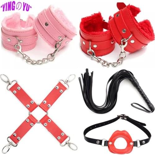 BDSM Bondage Restraint Fetish Slave Handcuffs Ankle Cuffs Adult Games Erotic Sex Toys For Women Men 18 Couples Role Play Cosplay