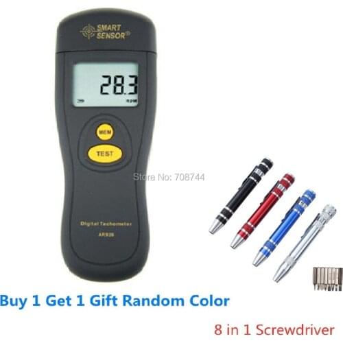 AR926 2.5~99999RPM LCD Digital Laser Tachometer Infrared Photo Tachometer Non Contact rpm Meter
