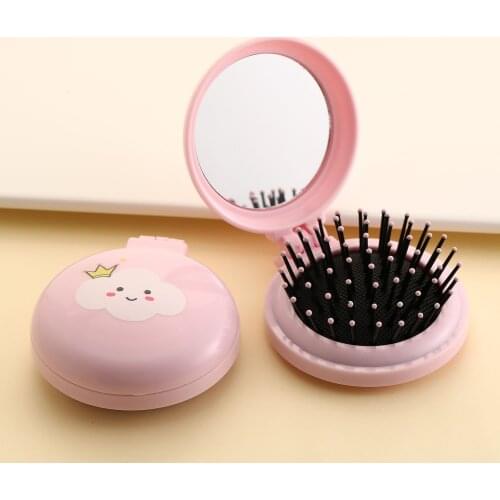 Kids Comb Foldable Portable Anti-Static Massage Combs Hair Accessories Princess Hair Plastic Hot Brush For Baby Girls Children