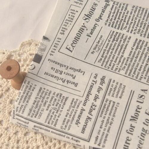 European And American English Newspapers Cotton And Linen Fabrics Hand-made Shirts Dresses Table Cloths Background Fabric