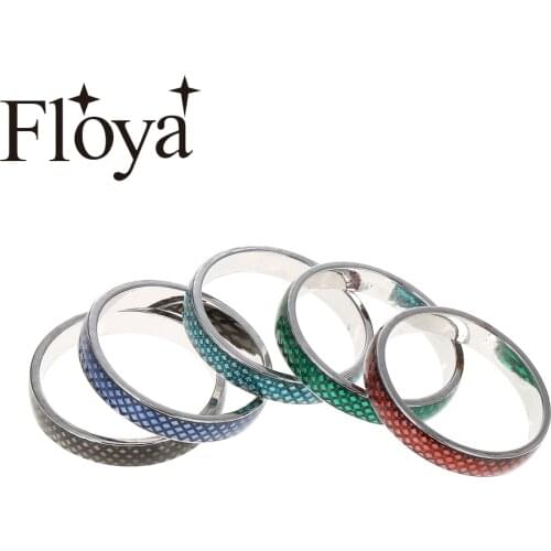 Floya Enamel Inner Rings Stackable Copper Argent Femme Filled Ring 5 colors Vintage 4mm Width Interchangeable Band Jewelry Boho