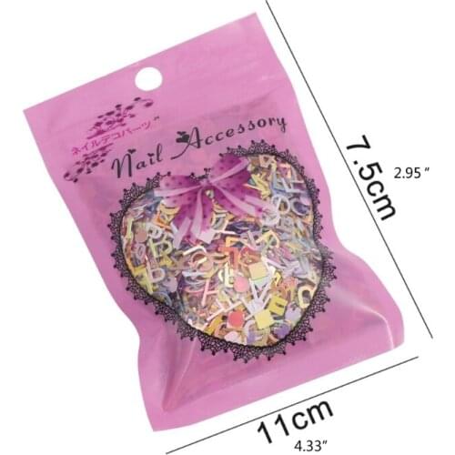 Holographic Chunky Glitters Sequins Letters Round Glitter Sparkle Crafts Resin Accessories Nail Art Supplies Decorations