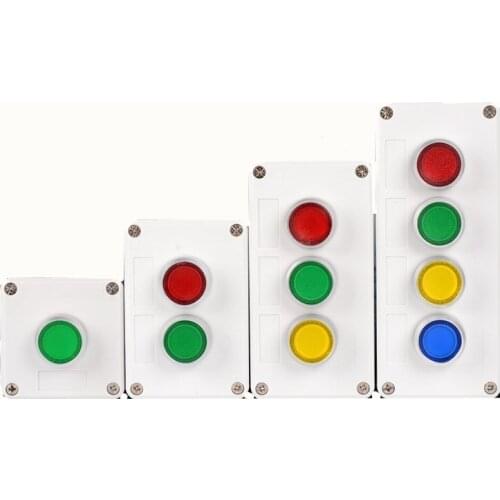Switch button with switch control box power start stop 1234 hole reset move 24V 220V