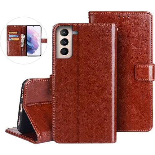For Samsung Galaxy S21 Case Leather Case On For Coque Samsung S21 SM-G911 Premium Magnetic Flip Wallet Cover Phone Cases Fundas