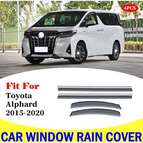 For Toyota Alphard window visor car rain shield awning trim cover Side Window Deflector Door Rain Shield accessories 2015-2020