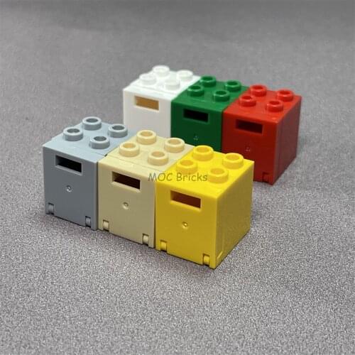 20pcs/lot MOC Bricks 4345 Mail Post boxes White & Light Grey Containers 2x2x2 Police DIY Building Blocks Toys kid gift