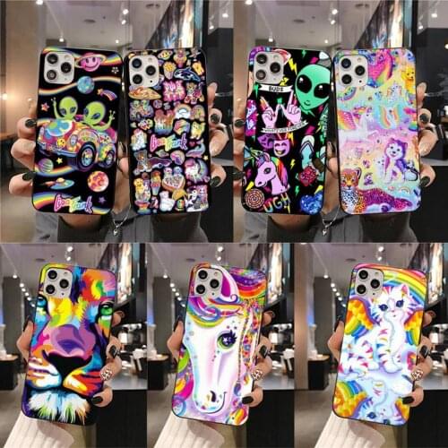 Cute Saucerman Liea Frank Stickers Rainbow Phone Case For iphone 12 11 Pro Max Mini XS Max 8 7 6 6S Plus X 5S SE 2020 XR cover