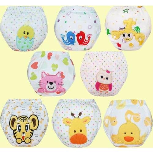 Cotton Reusable Baby Cloth Training Pants Infant Shorts Underwear Cloth Diaper Nappies Baby Waterproof Potty Training Panties