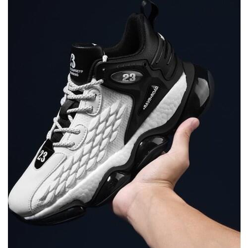 Men Sneakers Outdoor Breathable Running Shoes High Quality Walking Cushioning Chunky Shoes Comfortable No-slip Jogging Shoes