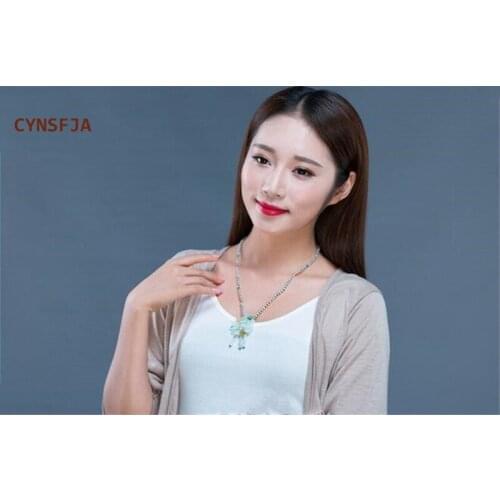 CYNSFJA Real Certified Natural Grade A Burmese Jadeite Amulets Sunflower Jade Necklace High Quality Fine Jewelry Best Gifts