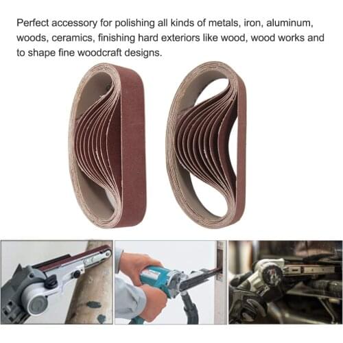 10pcs 30x330mm Sand Paper 800 Grit Sanding Grinding Polishing Tools for Sander Power Rotary Tools Abrasive Sanding Belts