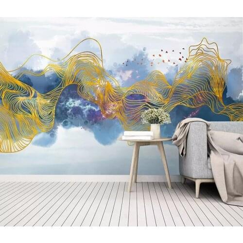 Newest 3D/8d Modern Abstract lines Wallpaper 3D Murals For Living room 3D/8D Wall Murals Decor