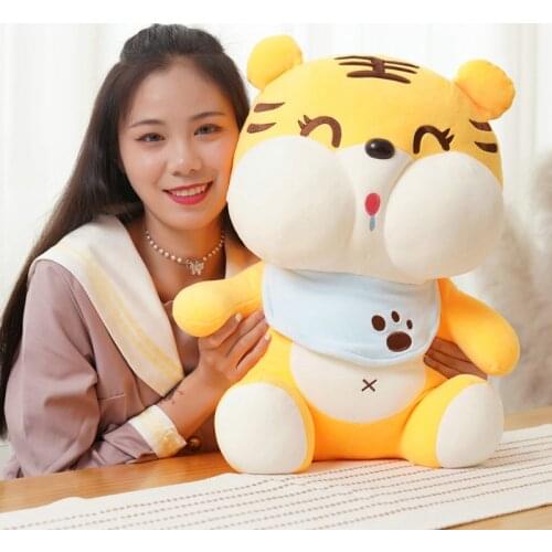 25-55cm Lovely Fat Tiger Plush Toys Stuffed Cute Animal Doll Baby Kids Appease Pillow For Girls Birthday Chrismast Gift