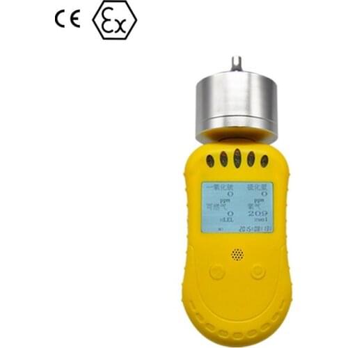 Portable Pumping multi 4 gas detector O2 CO H2S LPG CH4 with pump