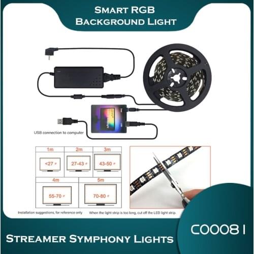 Streaming Magic Light TV/Computer Screen SYNC Lamp Bar Atmosphere Background LED Belt, Ambibox Control 30/60 Leds/Meter