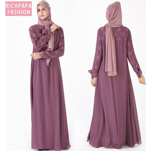 Chiffon Kaftan Dubai Abaya Muslim Hijab Dress Turkey Caftan Vestidos Women Turkish Islamic Clothing Robe Musulmane Longue Femme