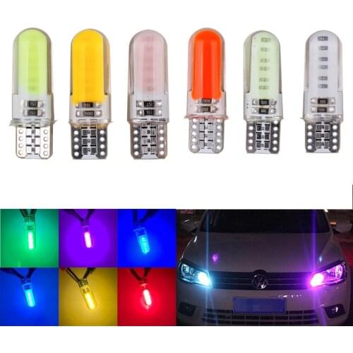 T 10 T15 high power LED bulb ceiling lamp reading lamp blue white red green yellow headlamp wide lamp cob Parking lamp