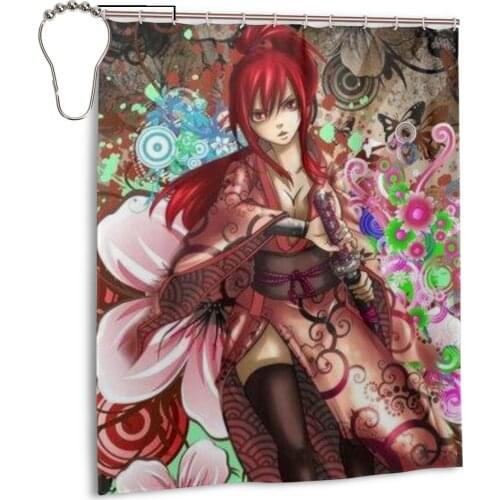 High Quality Printed Fairy Tail Logo figure Fabric Shower Curtains Screen ery Waterproof Products Bathroom Decor
