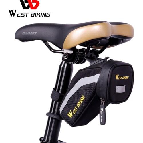 WEST BIKING Bicycle Saddle Bag Waterproof MTB Road Bike Rear Bags Reflective Bicycle Accessories Rear Seat Bag Cycling Tail Bag