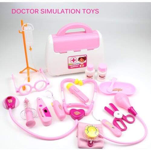 Funny Kids Doctor Toys Set Simulation Family Doctor Kit Toy Pretend Play Portable Suitcase Accessorie Children Toys Kids Gift
