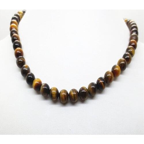 Tiger eye chokers necklaces for women natural crystal quartz beads necklace summer jewelry statement