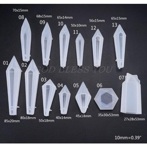 1 Set Crystal Epoxy Resin Mold Pendulum Casting Silicone Mould Handmade DIY Crafts Earring Necklace Pendant Jewelry Making Tools