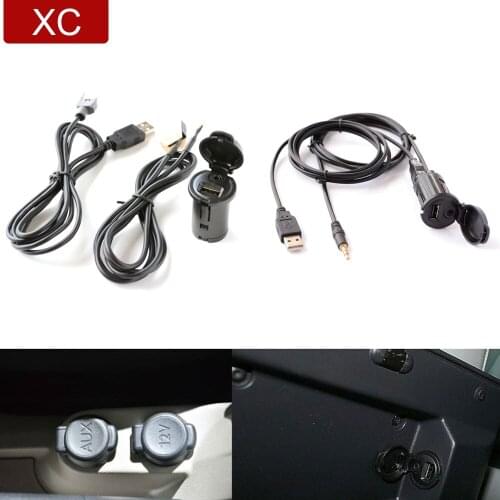 Car Stereo 4Pin USB 3.5mm Jack AUX Cable Set for Peugeot 206 207 307 308 407 408 508 607 for Citroen C3 C4 C5 C6 for RD43 RD45