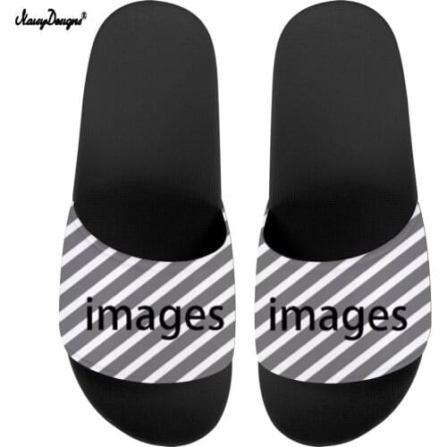 NOISYDESIGNS Designer Customize Your Logos/Name/Iamge Print Summer Female/Male/Kids Indoor Non-slip Slipper Zapatos Mujer