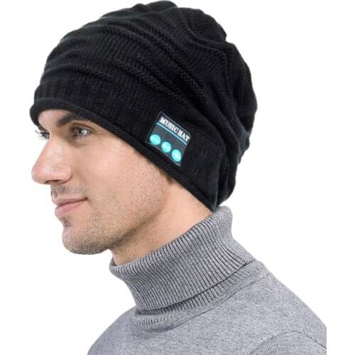 Bluetooth Headset Cap Wireless Hat Scarf Knitted Hat Beanies Winter Hats Women Mens Beanie Hat Speaker Handsfree Music