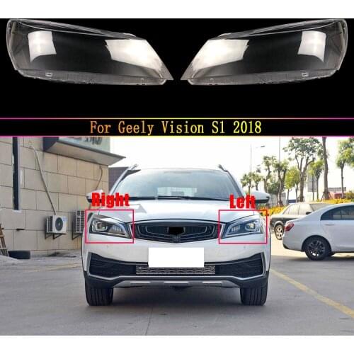 Front Car Headlamp Auto Light Case Transparent Lampshade Lamp Shell Headlight Lens Glass Cover For Geely Vision S1 2018
