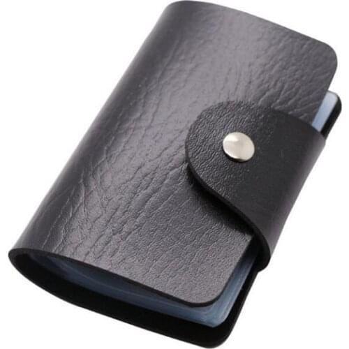 New PU Leather Function 24 Bits Card Case Business Card Holder Men Women Credit Passport Card Bag ID Passport Card Wallet