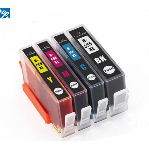 UP brand Printer Ink with Chip for HP 655, Ink Cartridge for HP deskjet 3525 4615 4625 for HP655 CZ109AE CZ110AE CZ111AE CA112AE