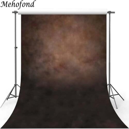Mehofond 5X7FT Backdrops For Photography Retro Brown Gradient Grunge Texture Photo Background Newborn Baby Studio Shoot Props