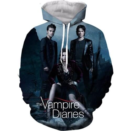 The Vampire Diaries Hoodies Horror TV Series 3D Printed Sweatshirt Men Women Fashion Streetwear Oversized Hoodie Unisex Clothing