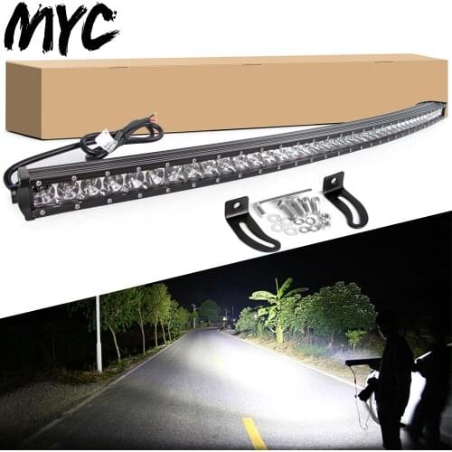 49 Inch 240W Curved Led Light Bar 12V 24V Spot Flood Combo Beam Led Driving Lights SUV ATV Truck Boat Tractor Pickup Work Barra
