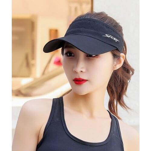 Baseball Caps Ladies Summer Quick Dry Adjustable Sun-protection Hollow Sun Visors Ponytail Hats For Women